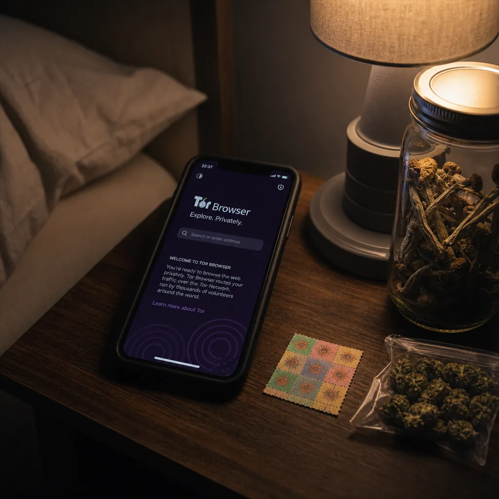 Dark web link interface preview