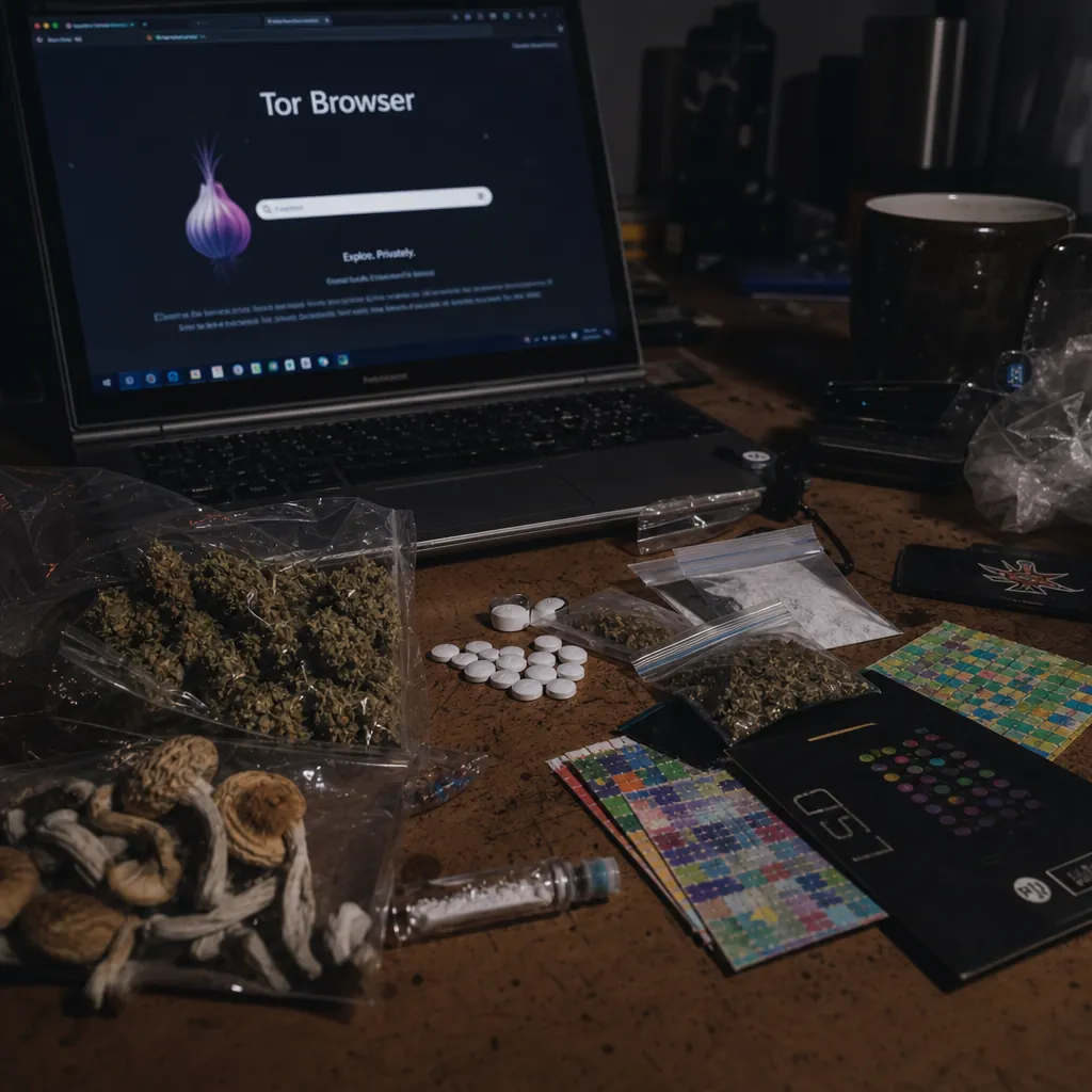 Dark web market interface preview
