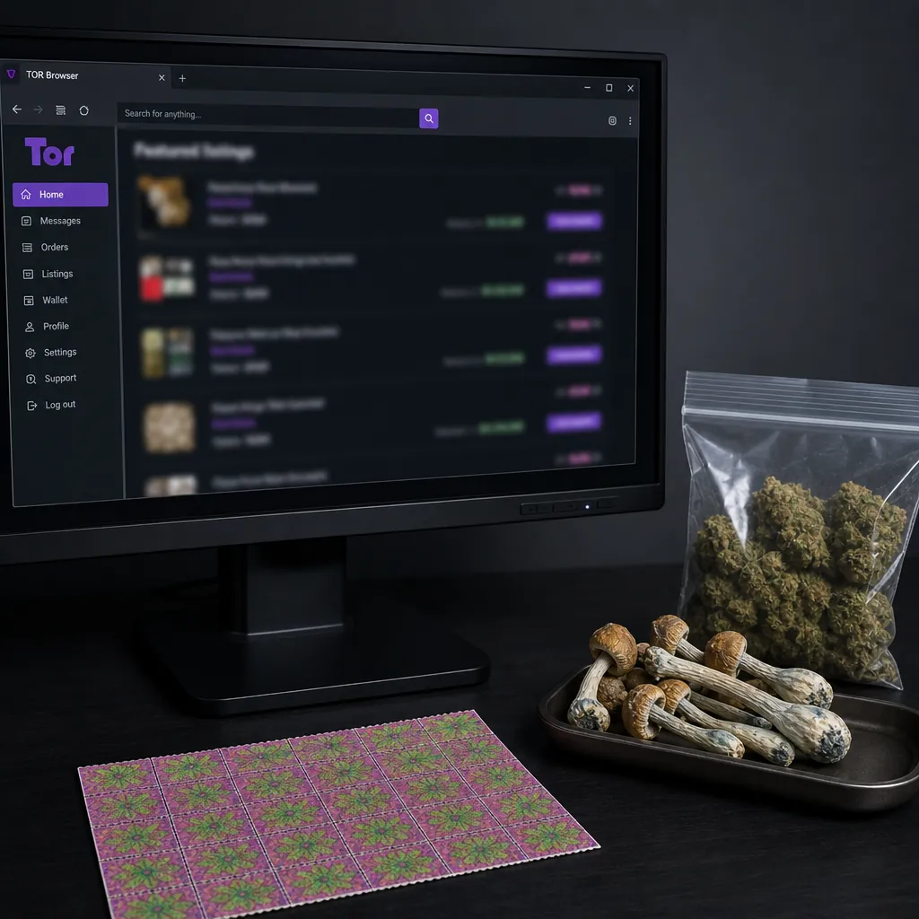 Dark web sites interface preview
